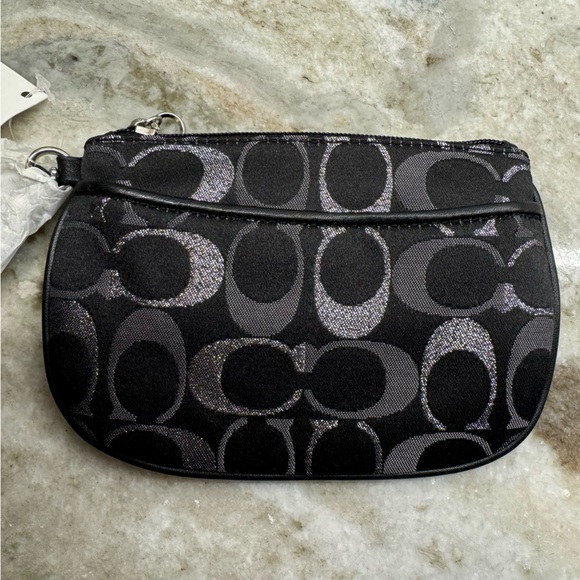 NWT!! Coach wristlet, still in packaging!! Black, silver, and grey. Smoke free - Picture 3 of 9